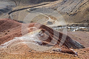 Landscape of Kizil Chin, a place called Mars in Altay mountains